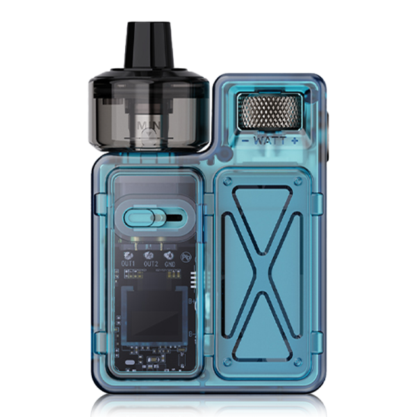 Uwell Crown M Kit in transparent blue