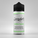 Serendipity Golden Sunset Eliquid bottle in high definition render displaying a calligraphy style text with green details and highlights. 