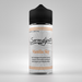 high definition render of Serendipity Vanilla Sky Eliquid bottle, displaying classy calligraphy style text with orange highlights 