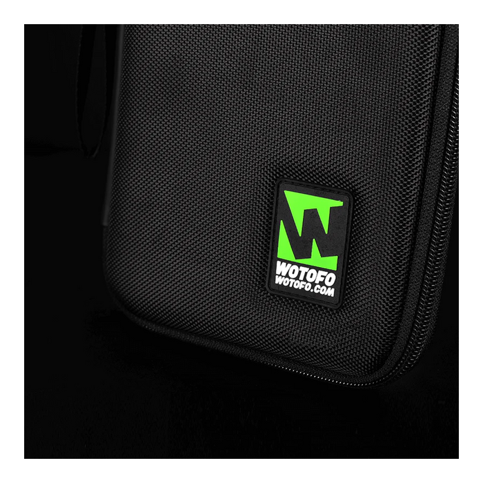 Wotofo Vape Tool Kit hard case in black and lime green