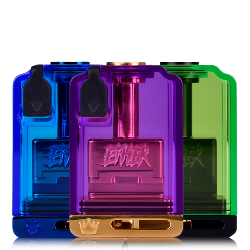 Ether Boro RBA Kit By Suicide Mods toxic colours in purple, blue and lime green