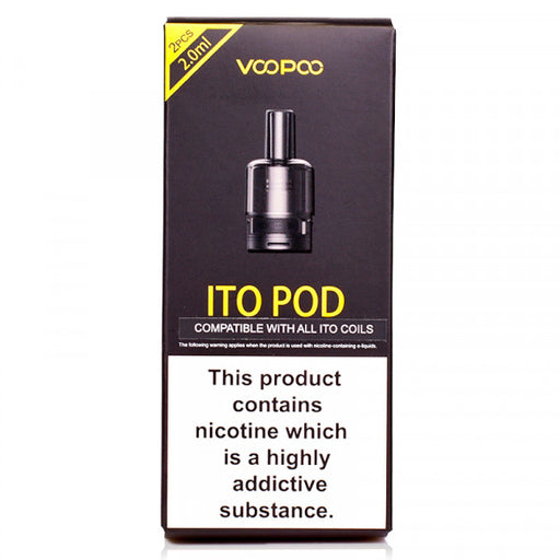 ITO Replacement Pod By VooPoo box in black and yellow